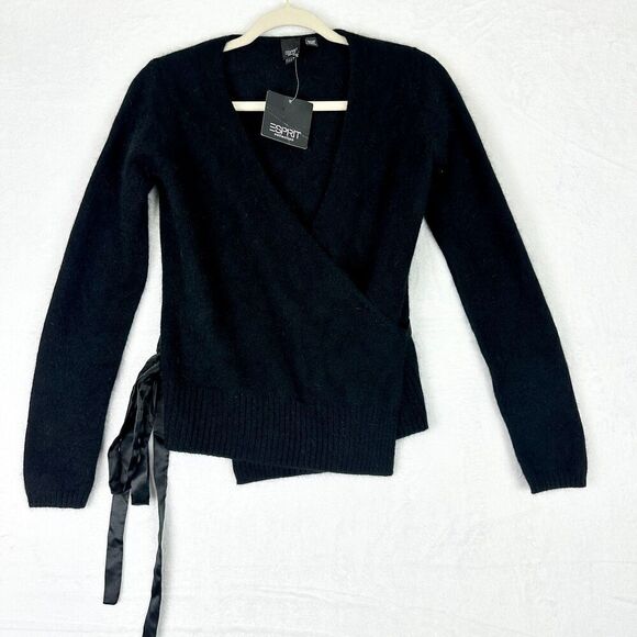 Esprit Collection Lambswool Angora Rabbit Hair Blend Wrap Sweater Size Small NWT - Picture 1 of 6